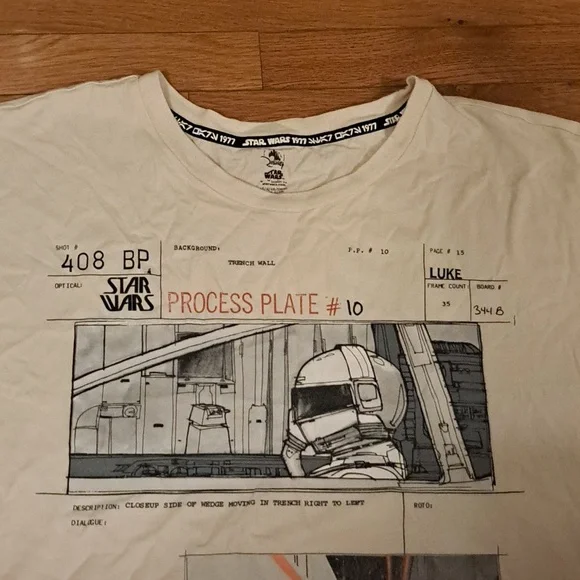 Mens Disney Star Wars Beige 45th Anniversary tshirt sz XXL - Picture 2 of 7